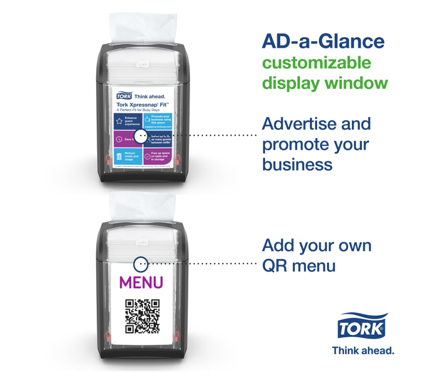 Tork Xpressnap Fit® Tabletop Napkin Dispenser (5.5 in. x 4.6 in. x 6.8 in., 4/Case)